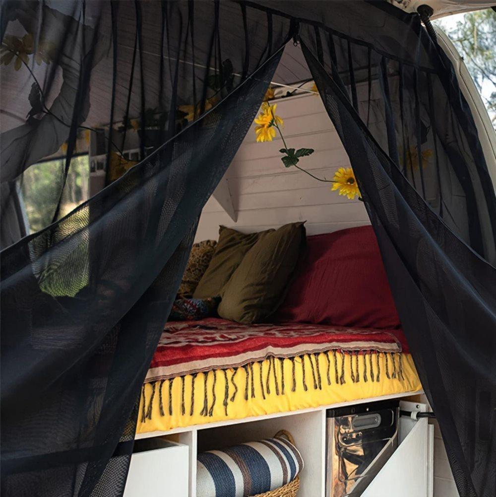 Magnetic car trunk mosquito net 180X150cm, compatible with most vehicles, for camping and fishing - Image 4