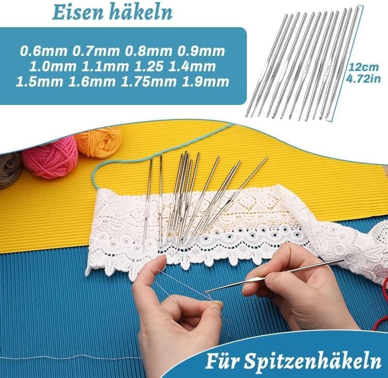 87-piece Crochet Hook Set for Beginners with Yarn and Knitting Accessories, Includes Crochet Bag, Ergonomic Crochet Hooks - Image 4
