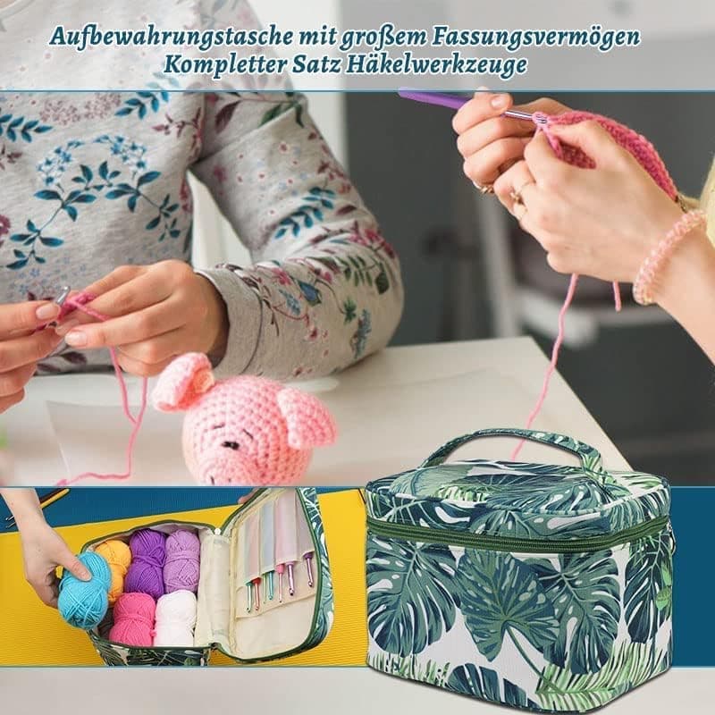 87-piece Crochet Hook Set for Beginners with Yarn and Knitting Accessories, Includes Crochet Bag, Ergonomic Crochet Hooks - Image 6