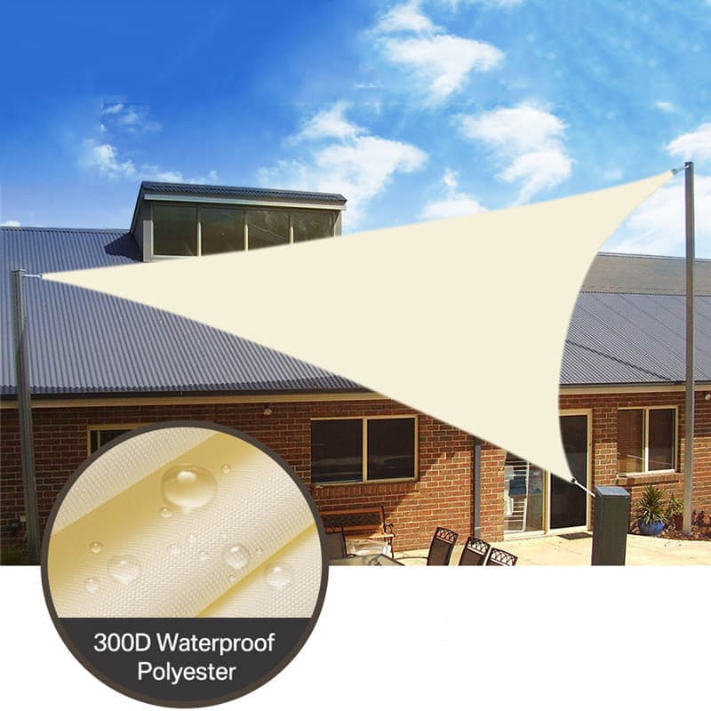 1x Waterproof Sun Sail UV Protection for Garden Terrace and Pool with Mounting Materials, 4x4x5.7M, Black - Image 6