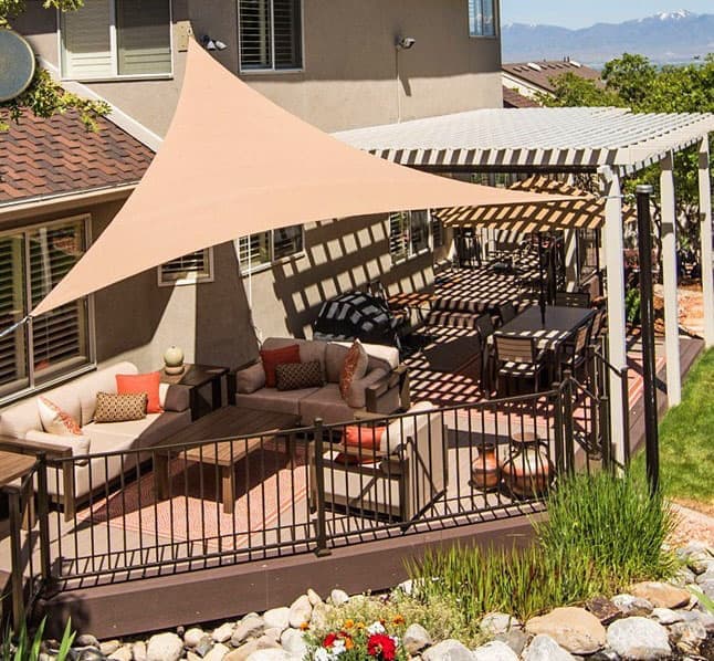3m x 3m Waterproof Sun Sail UV Protection for Garden Terrace and Pool with Mounting Materials, Gray - Image 7