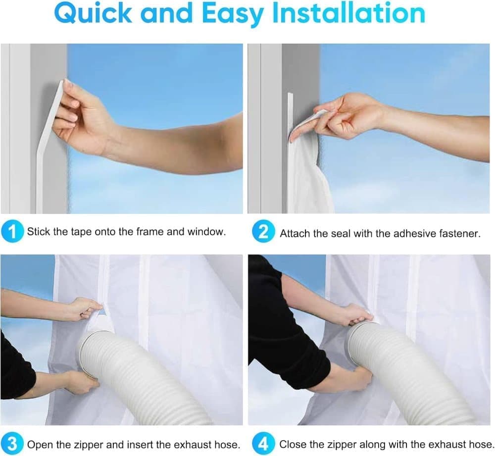 Water Repellent Window Sealing Cloth 400x37cm, Compatible with Portable Air Conditioners - Image 5
