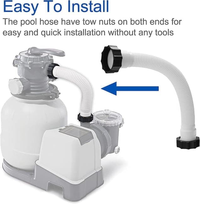 2-Pack Pool Sand Filter Pump Hoses, 15.8 Inch, Replacement for Above-Ground Pool Brine Filter Pumps - Image 5