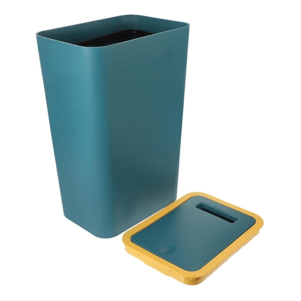 12L Green Trash Can with Lid, Durable Corrosion-Resistant Odor and Leak Proof for Kitchen Bathroom Living Room, 12L - Image 1