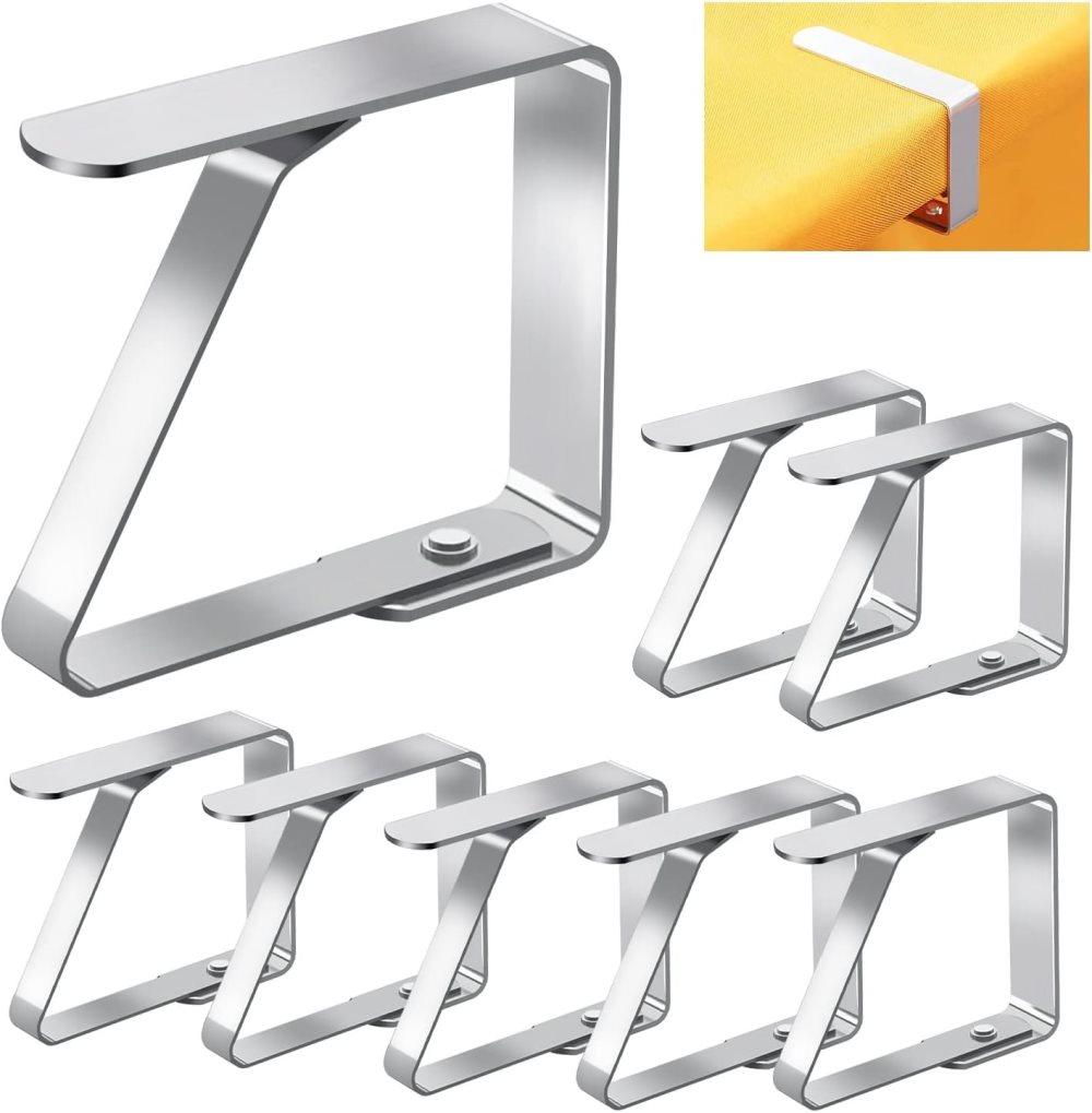 8 Picnic Table Cloth Clips, Elegant Solution for Table Setting, 8-pack - Image 1