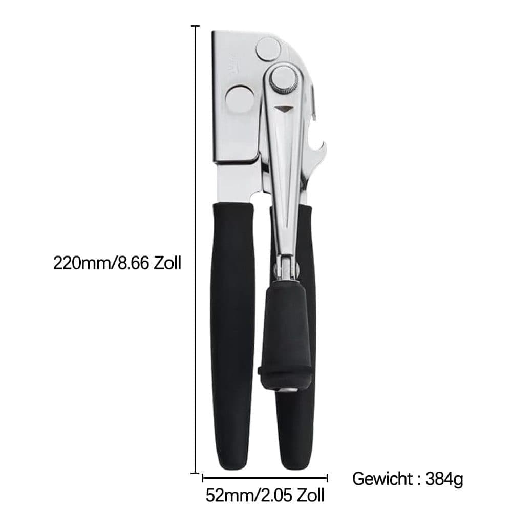 Manual Can Opener with Crank Handle, Foldable, Carbon Steel Blade, 5.2x22 cm, for Kitchen and Camping - Image 2