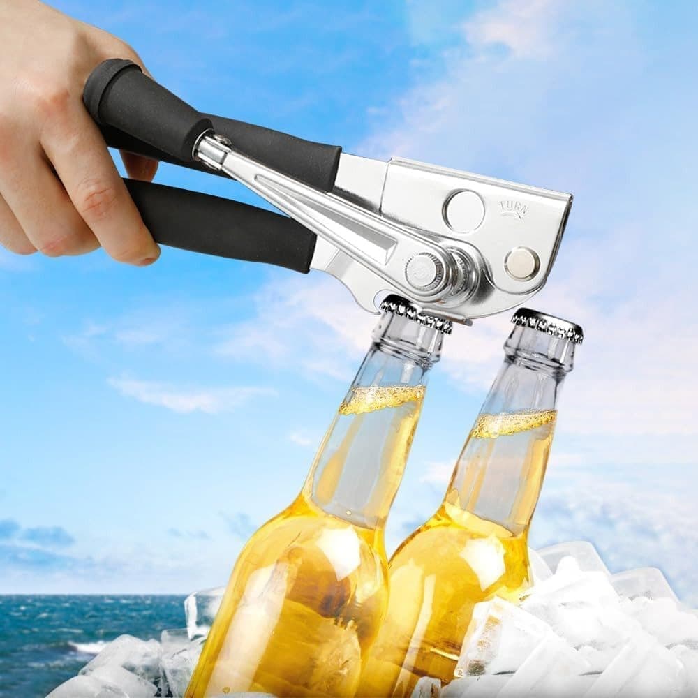 Manual Can Opener with Crank Handle, Foldable, Carbon Steel Blade, 5.2x22 cm, for Kitchen and Camping - Image 7
