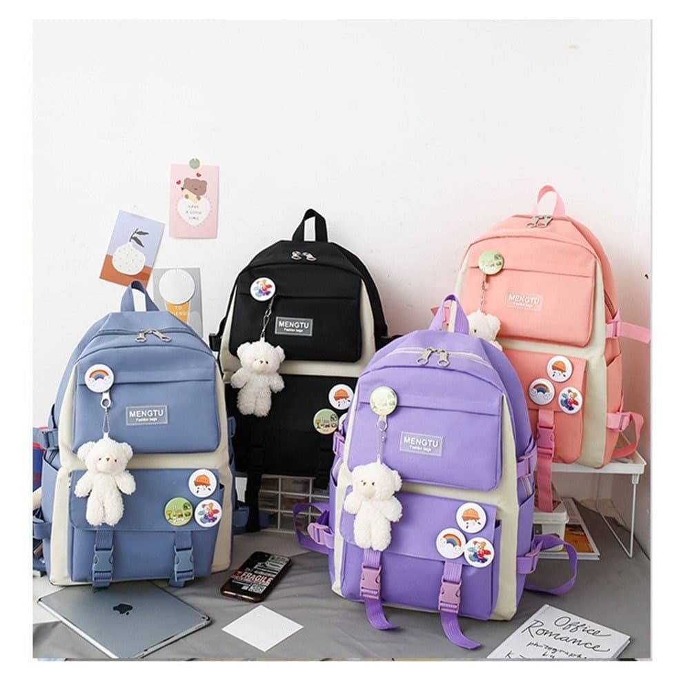 5-Piece Blue School Backpack Set for Students and Teenagers, for Travel and School Use - Image 6