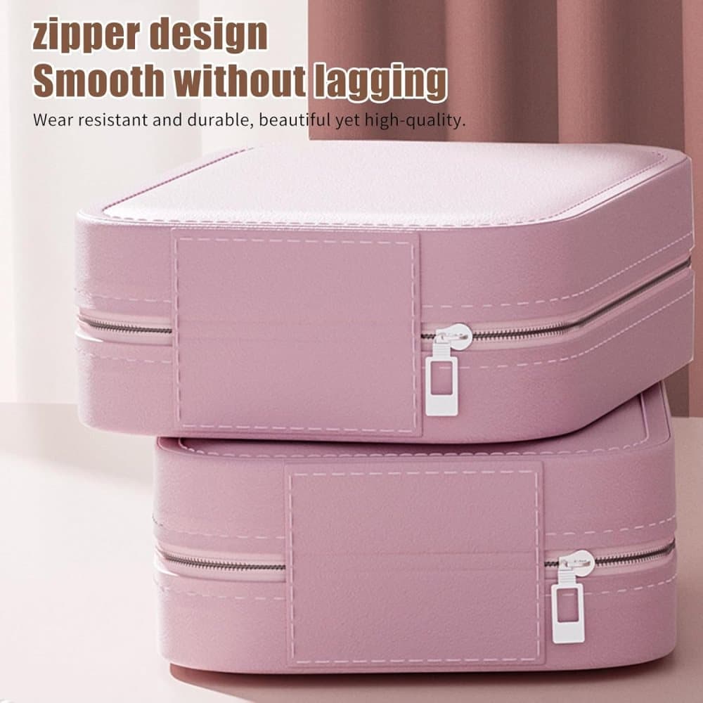 Portable Makeup Bag with LED Mirror 3 Light Modes, Travel Cosmetic Organizer for Women, Pink - Image 4