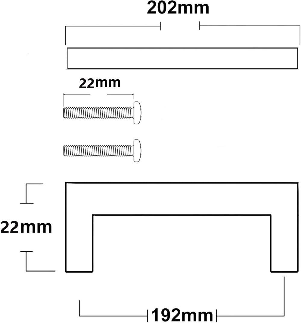 12 pcs Black Stainless Steel Cabinet Handles, 128/192 mm, Compatible with Furniture - Image 5