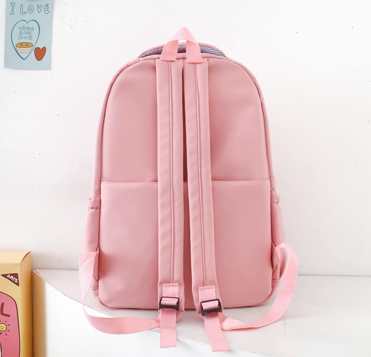 Cute Rabbit Ears School Backpack for Girls 4-Piece, Large Space with Multiple Compartments, Purple - Image 8
