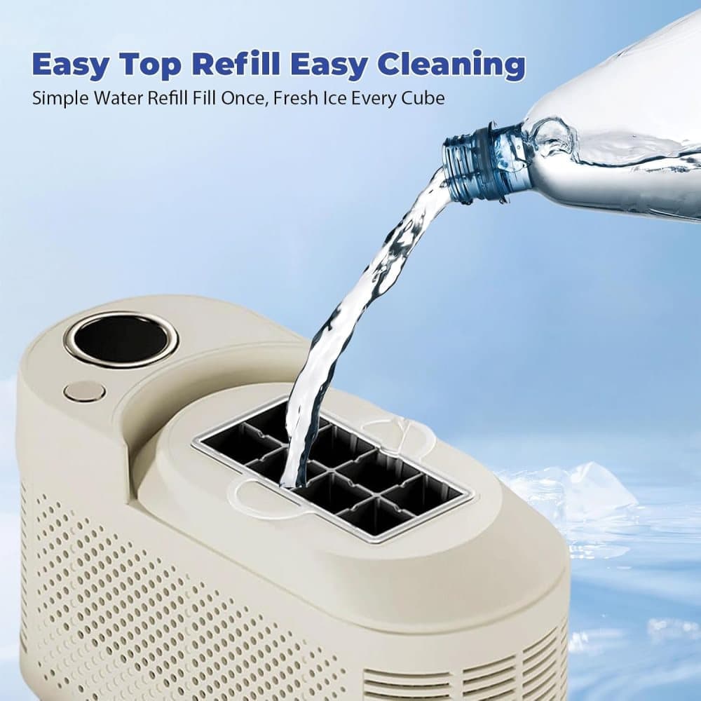 Portable Ice Machine Fast Ice Production in 10-15 Minutes Energy-Efficient Small Ice Maker with Low Noise Level for Home and Car Use, Purple - Image 4