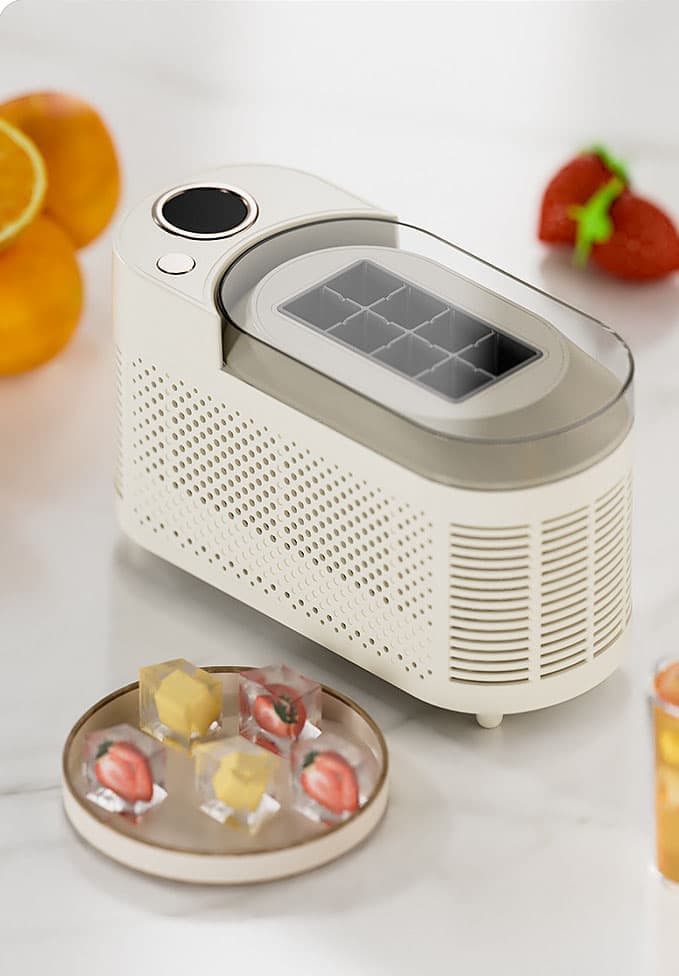 Portable Ice Machine Fast Ice Production in 10-15 Minutes Energy-Efficient Small Ice Maker with Low Noise Level for Home and Car Use, Purple - Image 8