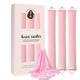 Heat-Free Hair Curlers 4-piece, Pink, Flexible Curling Rollers with Hook, Gentle Hair Care without Heat - Image 2