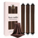 4-Piece Heat-Free Hair Curlers, Flexible Curling Rollers with Hook for Gentle Hair Care, Dark Brown - Image 2