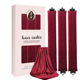 4-Piece Heat-Free Hair Curlers for All Hair Types, Flexible Curling Rollers with Hook, Gentle No Heat Hair Care, red - Image 2