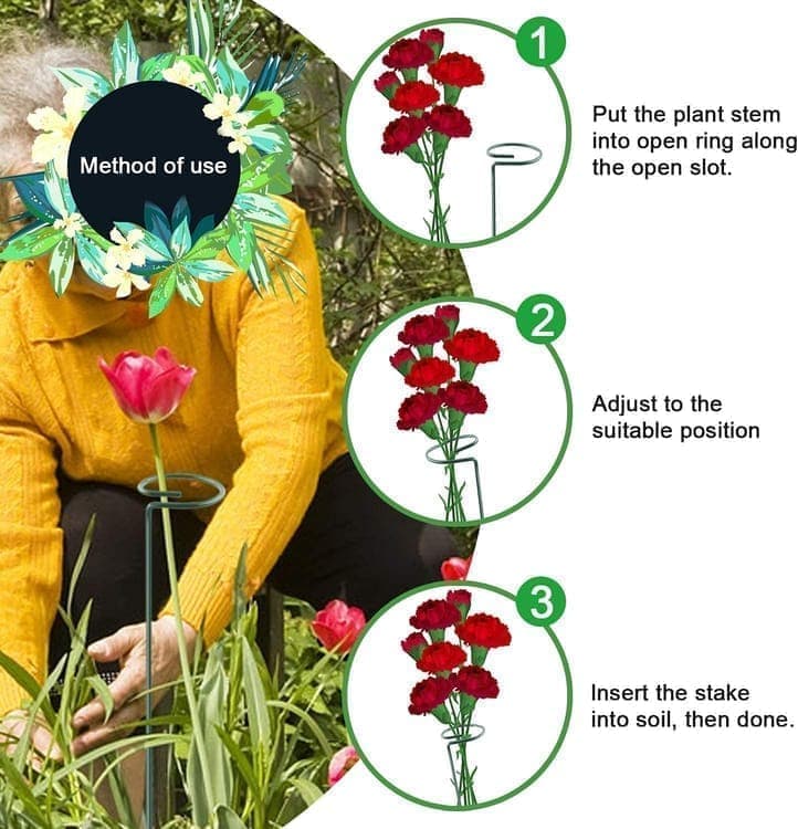 10-Pack 12-Inch Plant Support Stakes for Potted Plants, Compatible with All Brands - Image 4