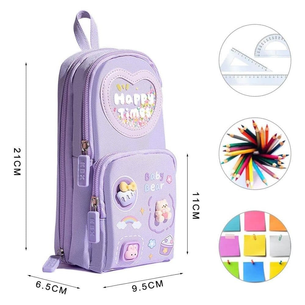 Large Capacity Multifunctional Pencil Case with Compartments for Students and Office, SZ2 - Image 2