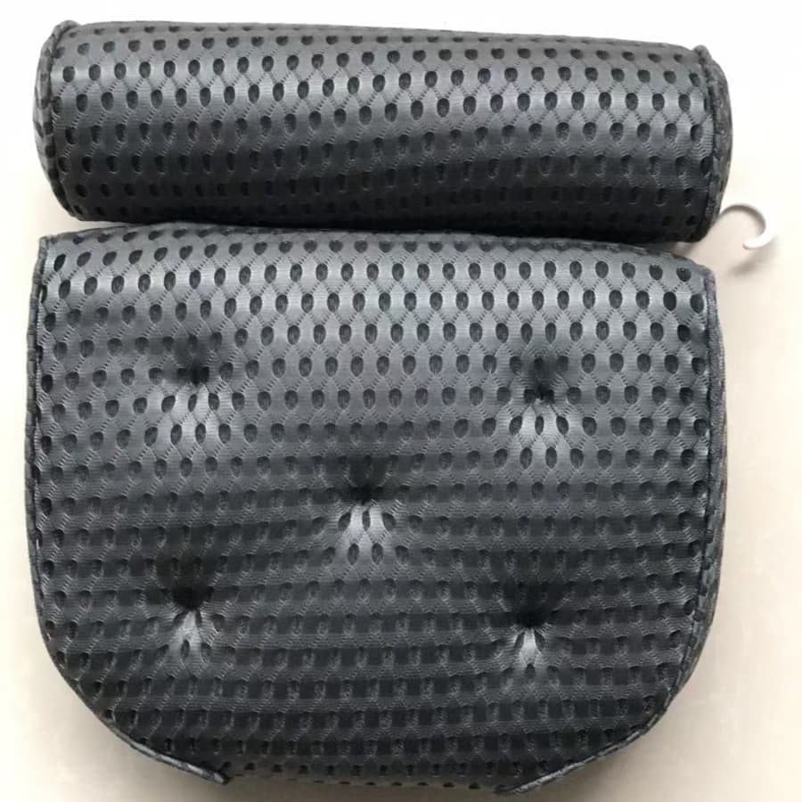 Bathtub Cushion with 7 Suction Cups, 4D Breathable Headrest for Relaxation, Compatible with Bathtubs & Massage Tubs, Gray - Image 2