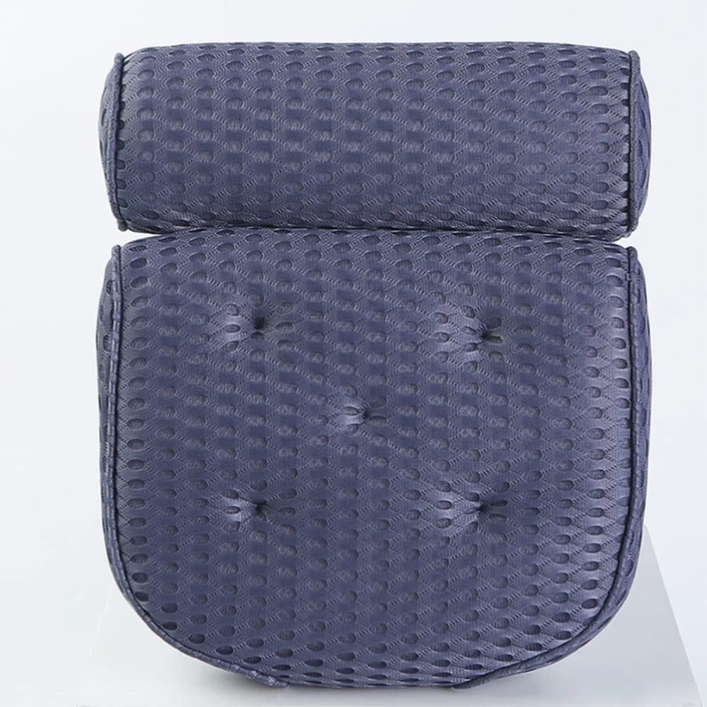 Bathtub Cushion with 7 Suction Cups, 4D Breathable Headrest for Relaxation, Compatible with Bathtubs & Massage Tubs, Blue - Image 1