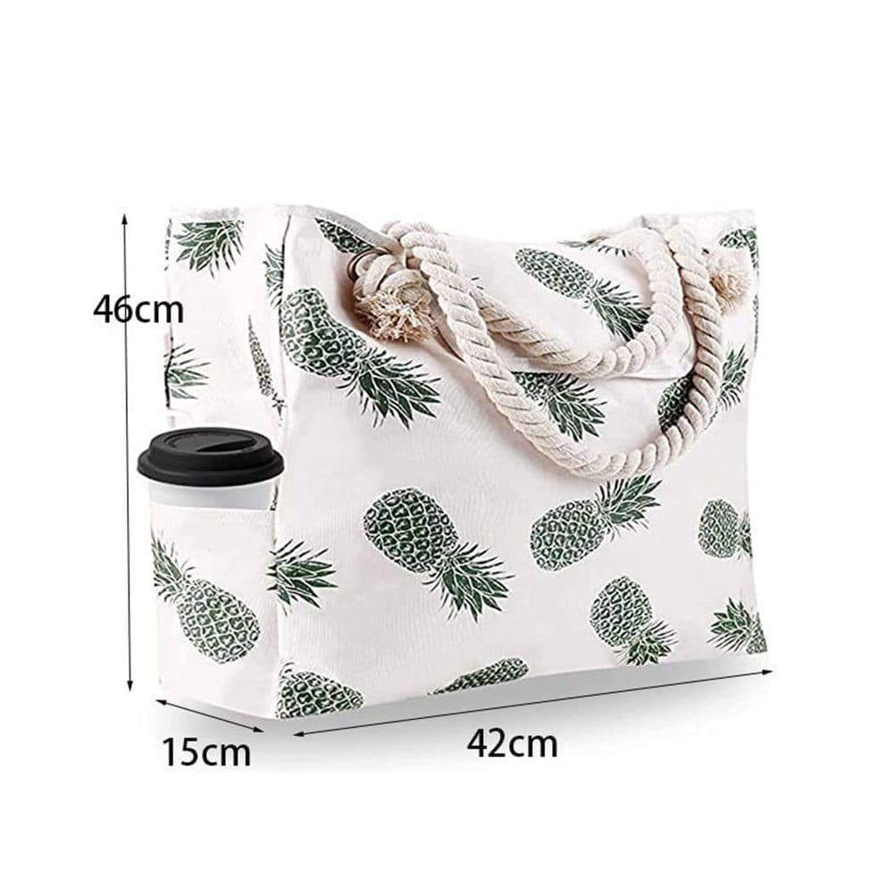 Waterproof Sand Resistant Beach Bag with Oxford Fabric, Large Capacity Tote for Picnic and Outings, Pink - Image 2