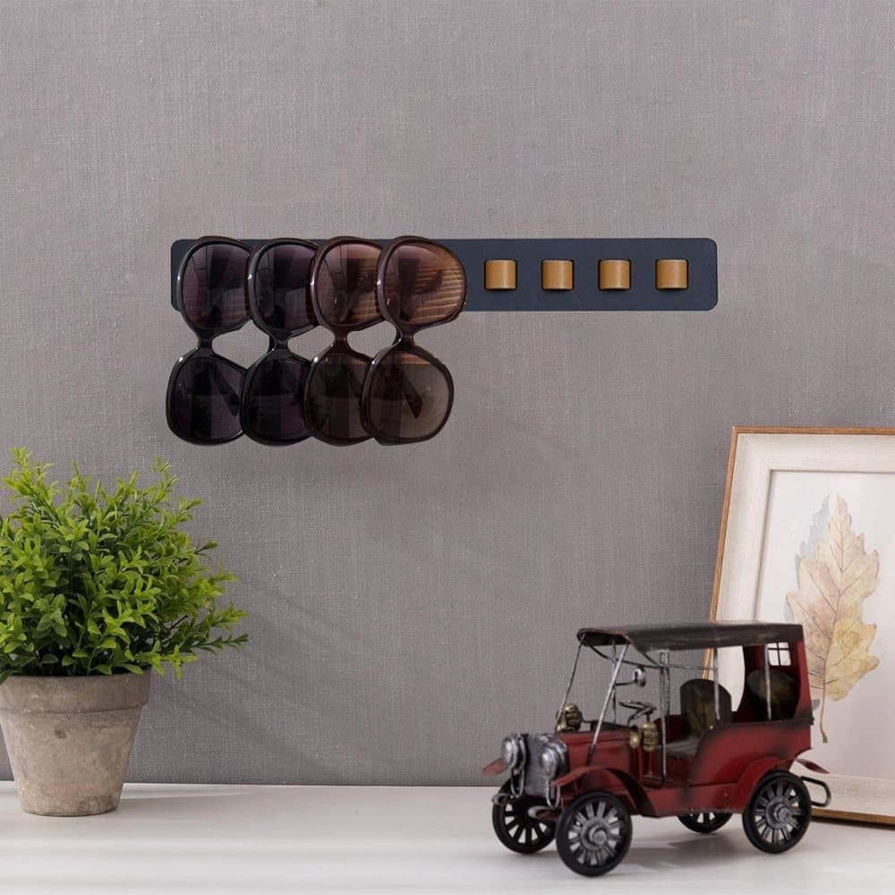 Eyeglass Holder and Stand Organizer for Sunglasses and Glasses, White, Wall Mounted - Image 3