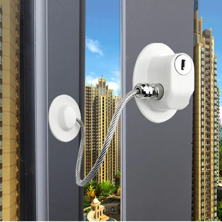 2 Child Safety Locks Self-Adhesive Durable Easy to Use for Refrigerators Cabinets Windows Toilet Lids, White - Image 3