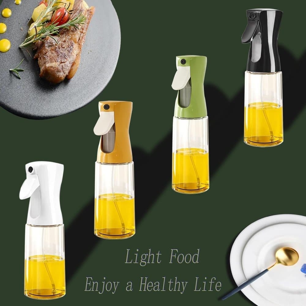 1PC Oil Spray 220 ml, BPA-free Glass Bottle for Cooking & Grilling, Even Spray, Compatible with Oil and Vinegar, Orange - Image 6