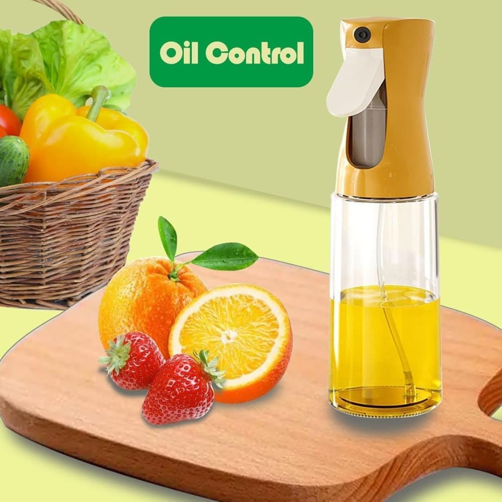 1PC Oil Spray 220 ml, BPA-free Glass Bottle for Cooking & Grilling, Even Spray, Compatible with Oil and Vinegar, Orange - Image 8
