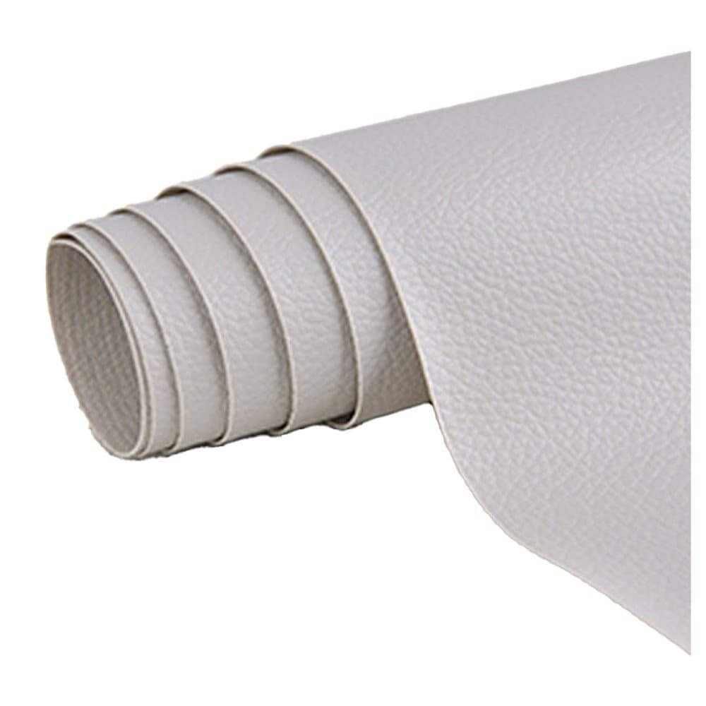 Self-adhesive repair patch for artificial leather, 30 cm x 137 cm, Light gray, Compatible with Fix Dekor - Image 1