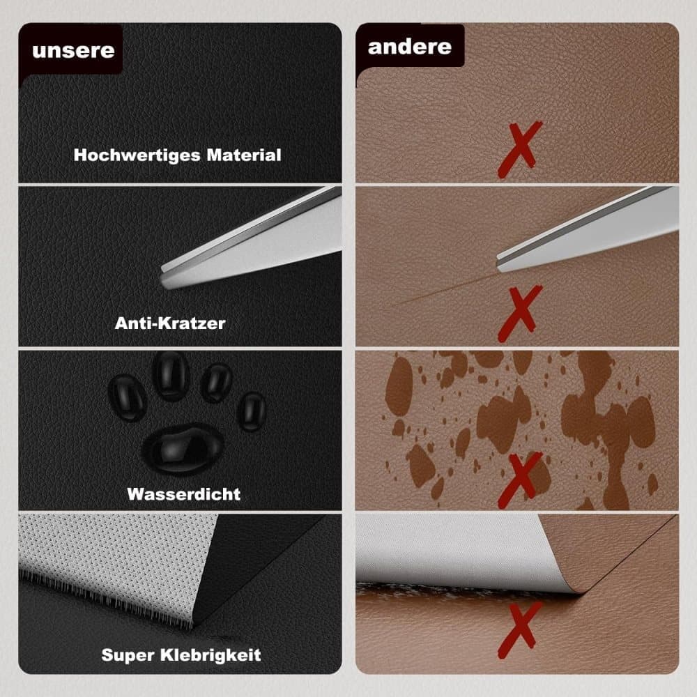 Self-adhesive Repair Patch for Artificial Leather, 30 cm x 137 cm, Red, Compatible with Fix Dekor - Image 3