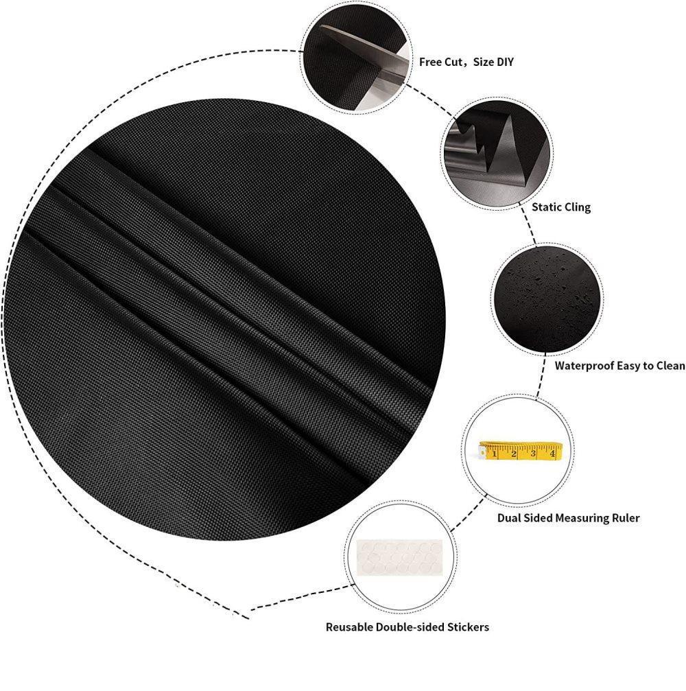 Blackout Curtain with Suction Cups, 100% UV Protection, Portable for Bedroom Windows, Home and Travel, Black, 145x400cm - Image 7