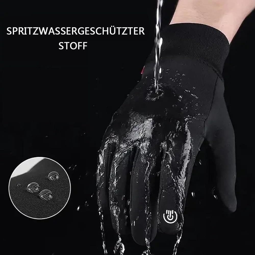 Unisex waterproof cycling gloves with touch screen function, anti-slip, wind and heat insulating, winter warm sports gloves, L - Image 4