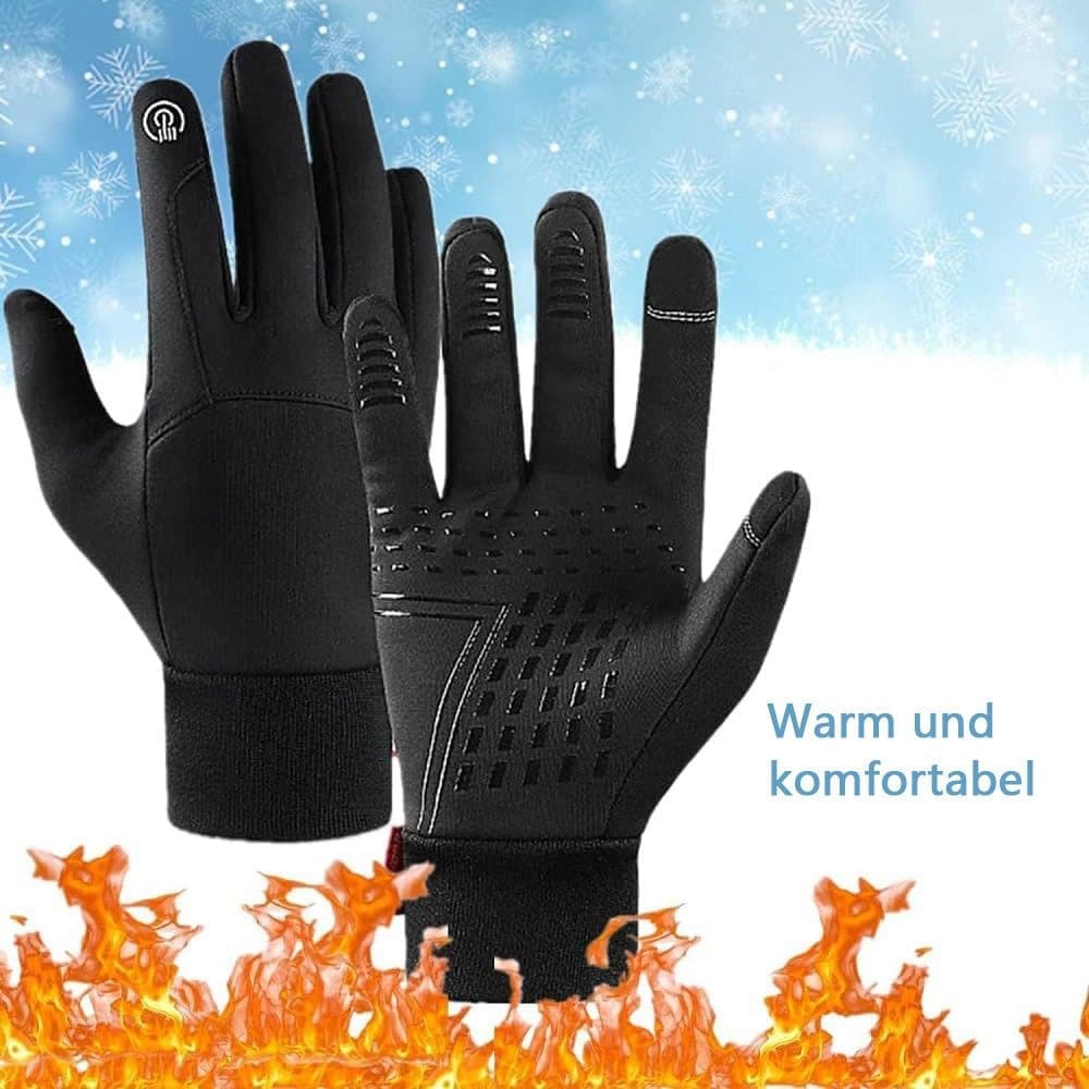 Waterproof cycling gloves unisex winter warm sports with touch screen anti-slip wind and heat insulating, XL - Image 6