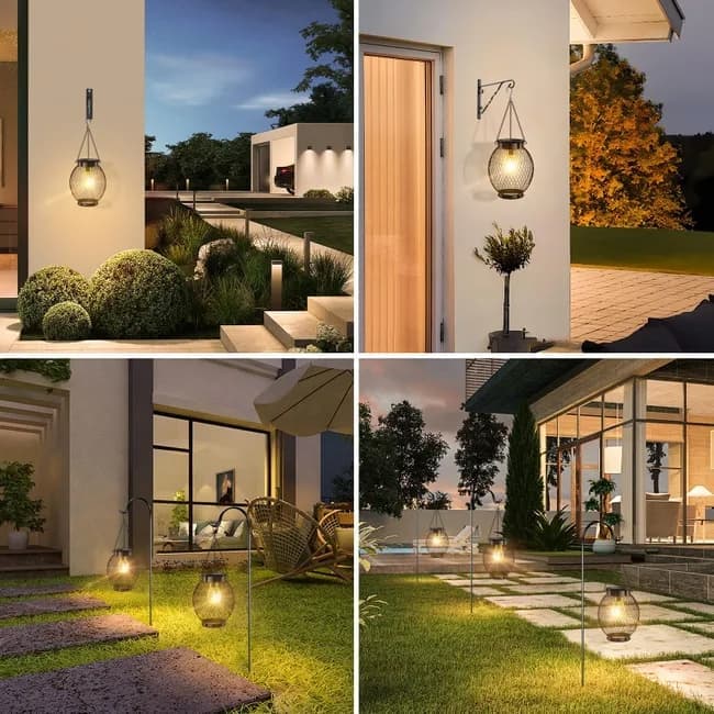 Solar Powered LED Outdoor Lantern with Solar Panel, IP65 Waterproof, for Garden Patio, Compatible with Outdoor Environments - Image 3