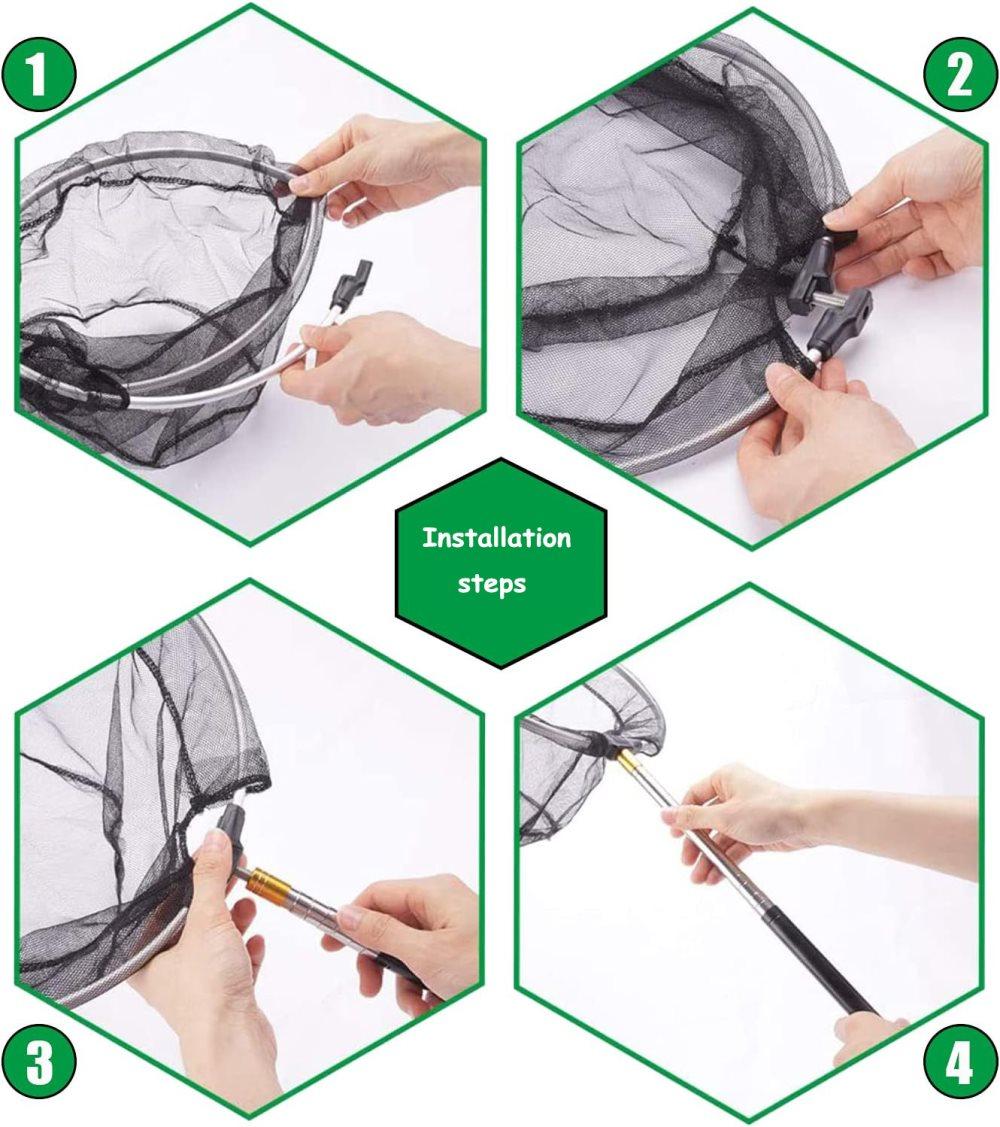 Pool Cleaning Net, 147 cm, Skimmer Net for Pool Spa and Pond - Image 5