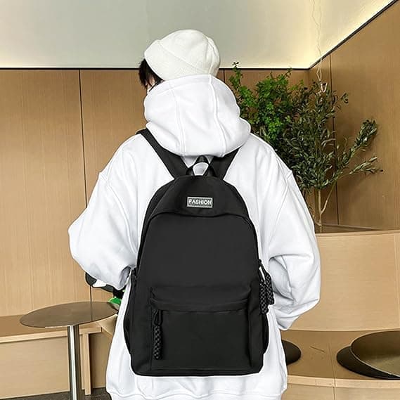 Waterproof Children's Backpack for School Travel Lightweight School Bag Everyday Leisure Bag, Black - Image 4
