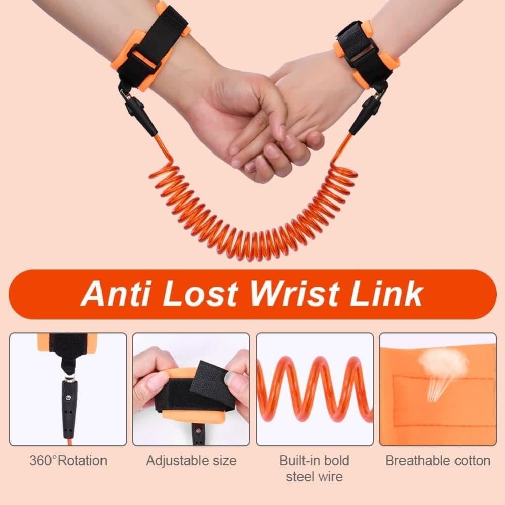 165 cm Kids Leash Wrist Harness, Compatible with All Brands, Orange - Image 3