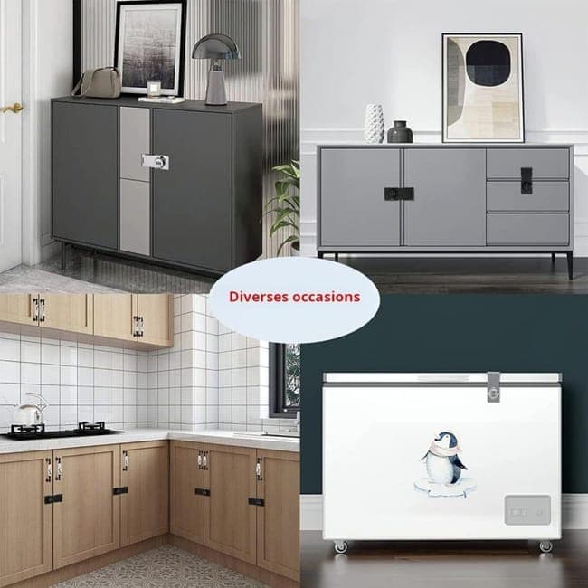 3-Digit Keyless Cabinet Lock with Knob, Durable Stainless Steel, Compatible with Wooden Boxes and Cabinets, Black - Image 6