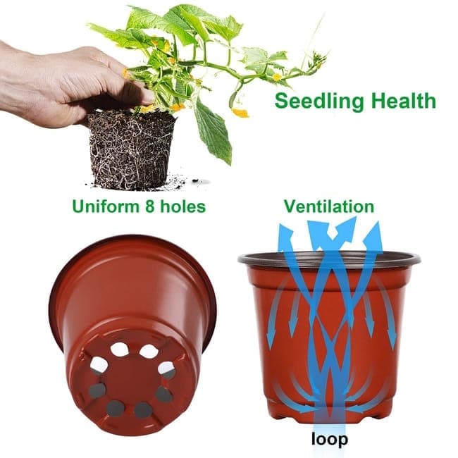 100pcs Reusable Plastic Planting Pots for Indoor and Outdoor Flower Growing, 90mm - Image 4