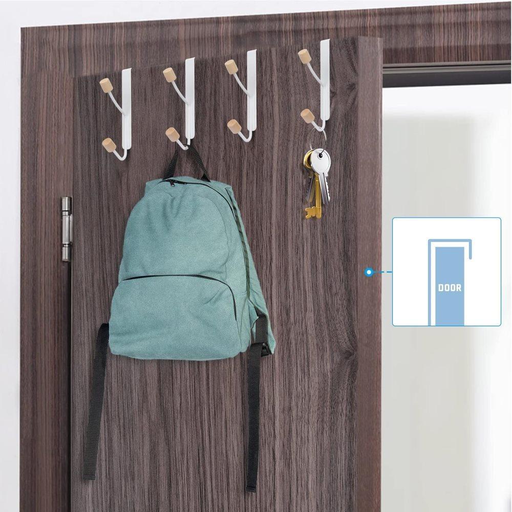 4 Pack Hanging Hooks for Doors, Single Door Hook - Image 5