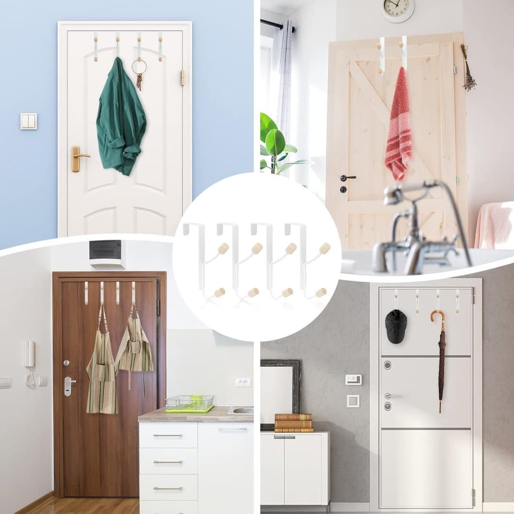 4 Pack Hanging Hooks for Doors, Single Door Hook - Image 7