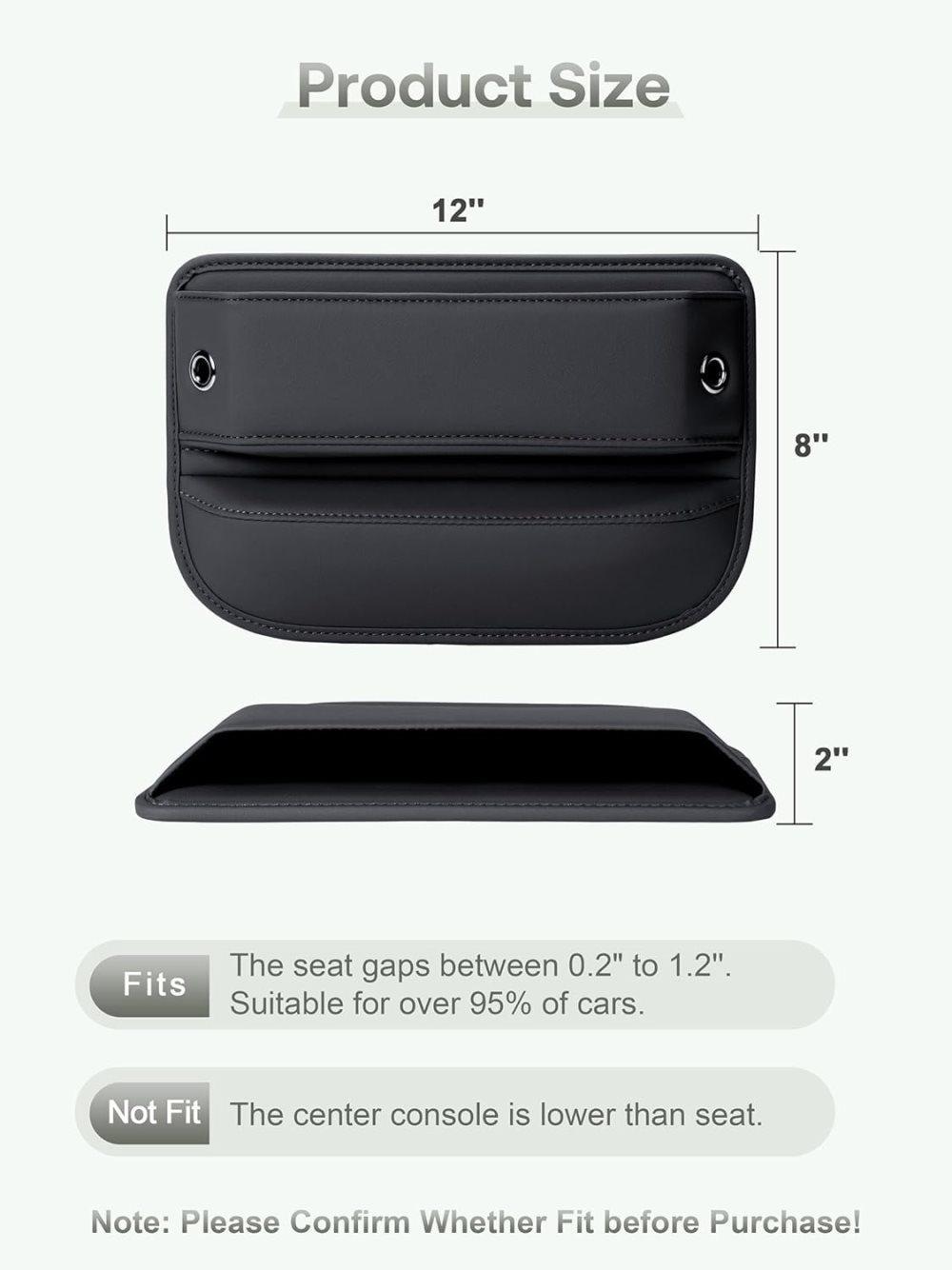 2-Pack Universal Car Storage Leather Bags, Brown/Black, Compatible with All Vehicles - Image 7