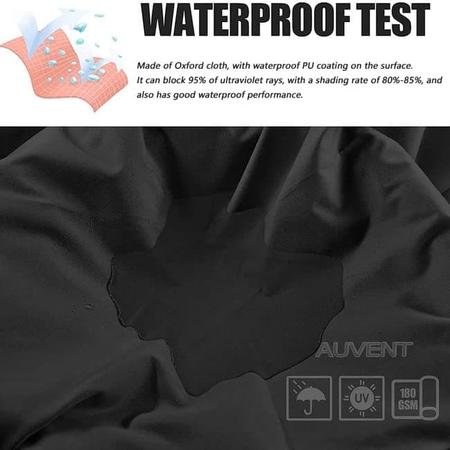5x5x5 m Waterproof Outdoor Triangular Sun Sail UV Protective Shade Net for Camping Garden Terrace and Pool, Black - Image 3