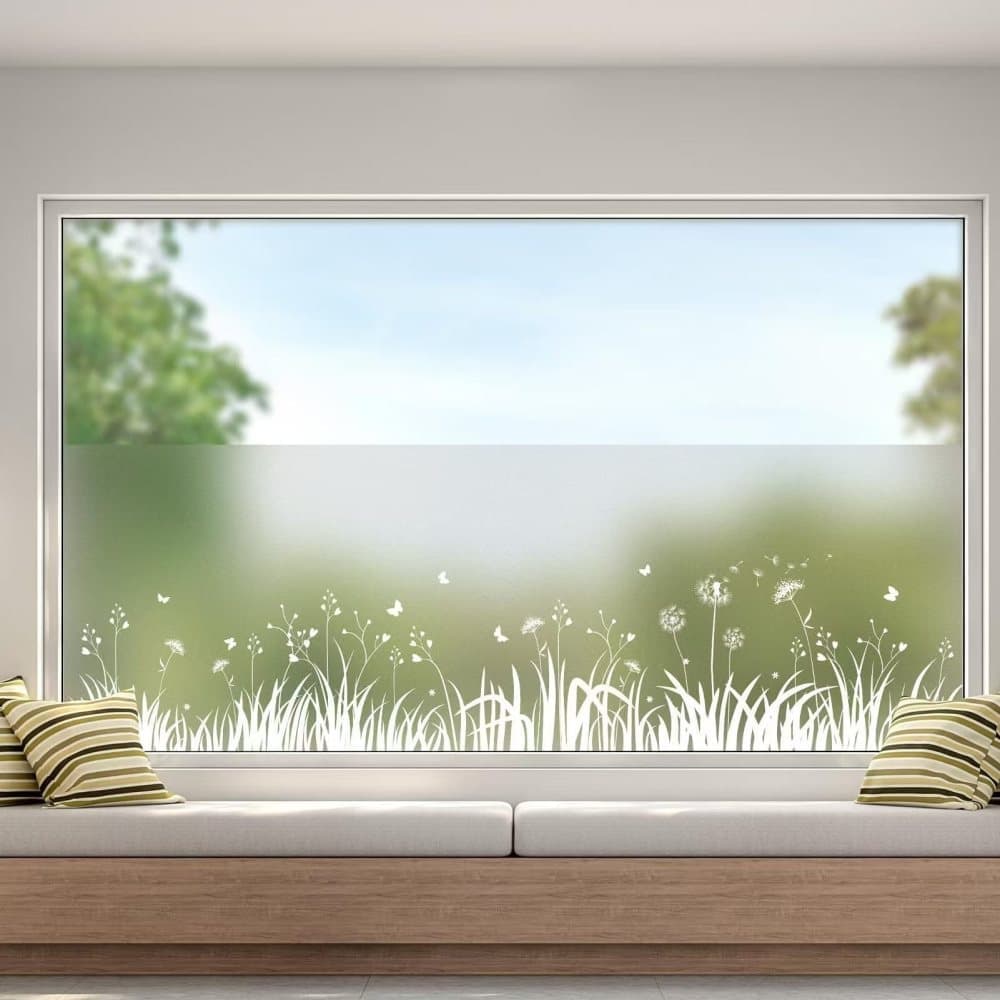 Dandelion Window Film Privacy Protection UV Blocking for Bathroom, 45cm x 200cm - Image 8