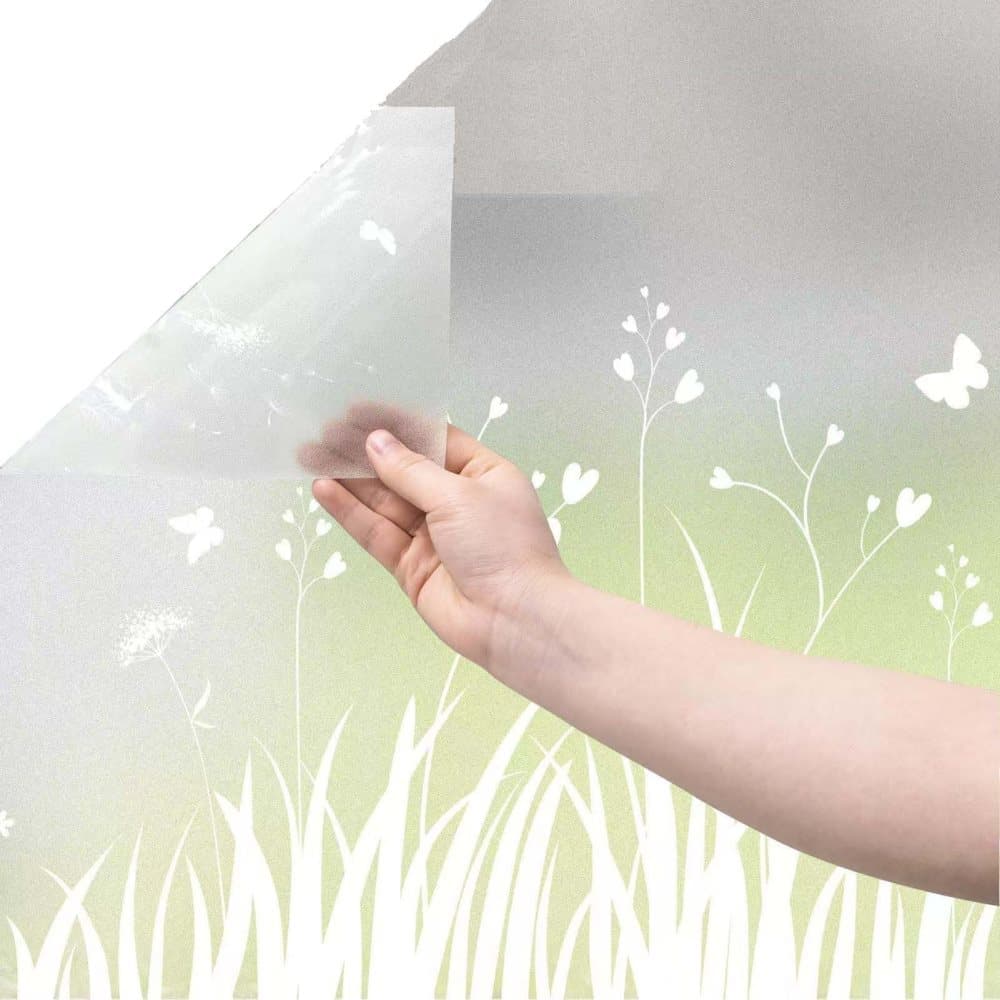 Privacy Window Film Dandelion Pattern UV Protection for Bathroom, 45cm x 500cm - Image 1