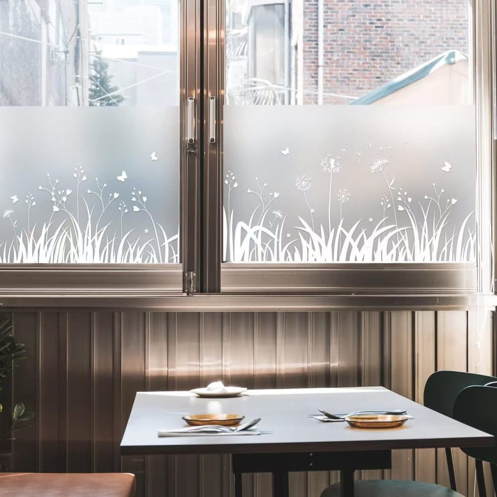 Privacy Window Film Dandelion Pattern UV Protection for Bathroom, 45cm x 500cm - Image 7