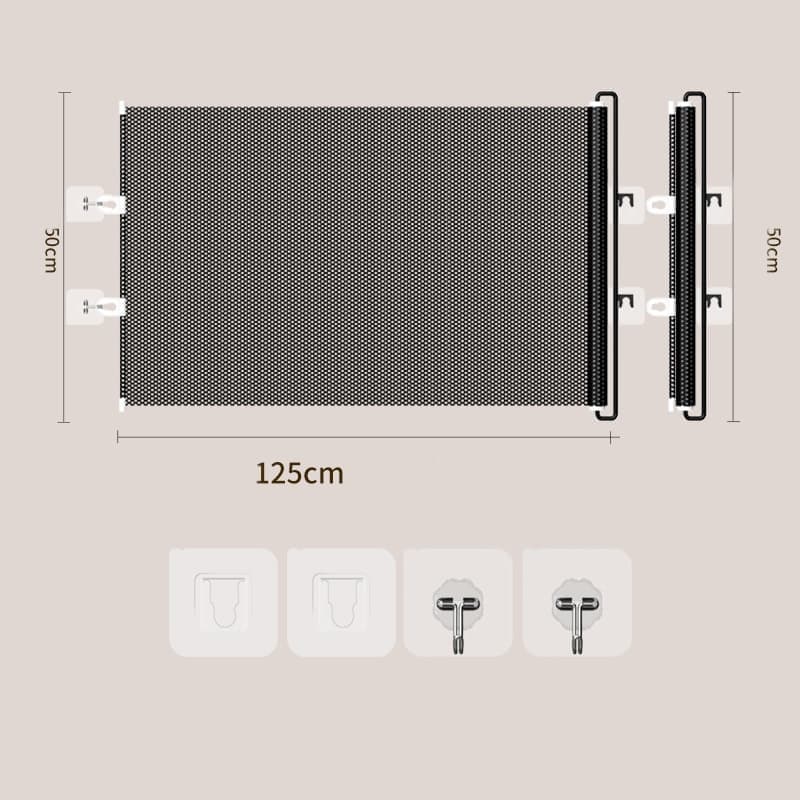 Retractable Safety Gate for Dogs, 50x125cm, Compatible with Doorways and Stairs - Image 8