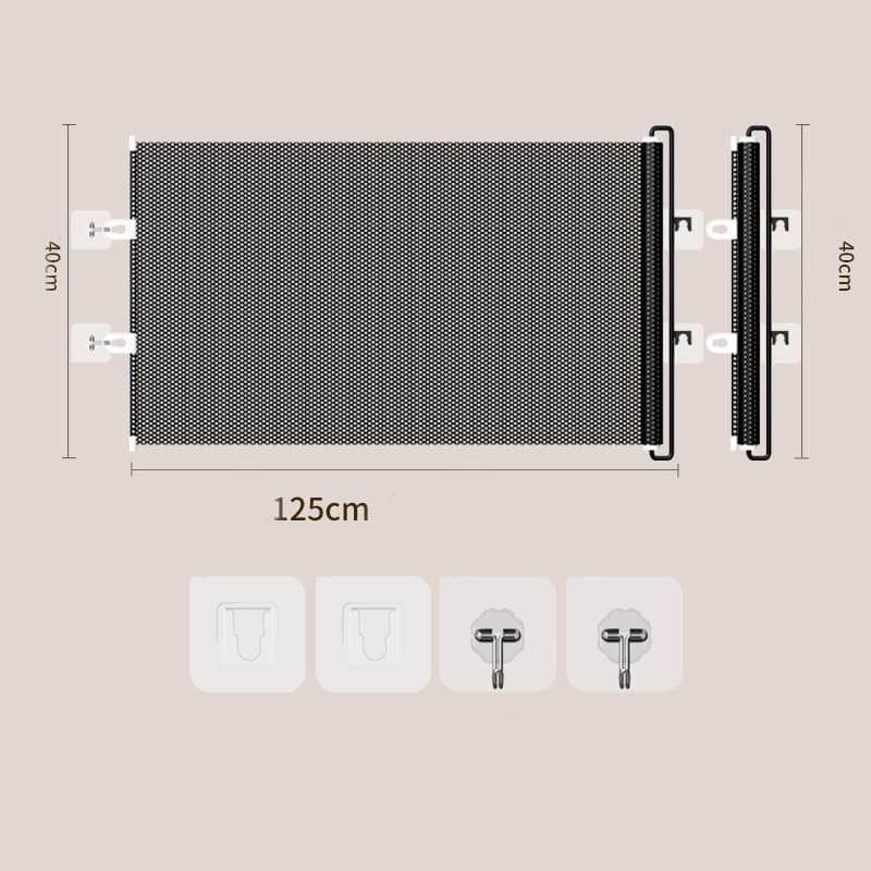 Retractable Safety Gate for Dogs, 80cm x 72cm (40x125cm), Protective Fence for Doorways and Stairs - Image 8