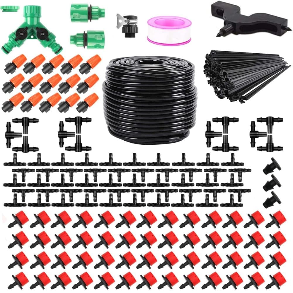 50m Automatic Drip Irrigation System for Garden Greenhouse, Lawn, Terrace, Compatible with Most Brands - Image 1